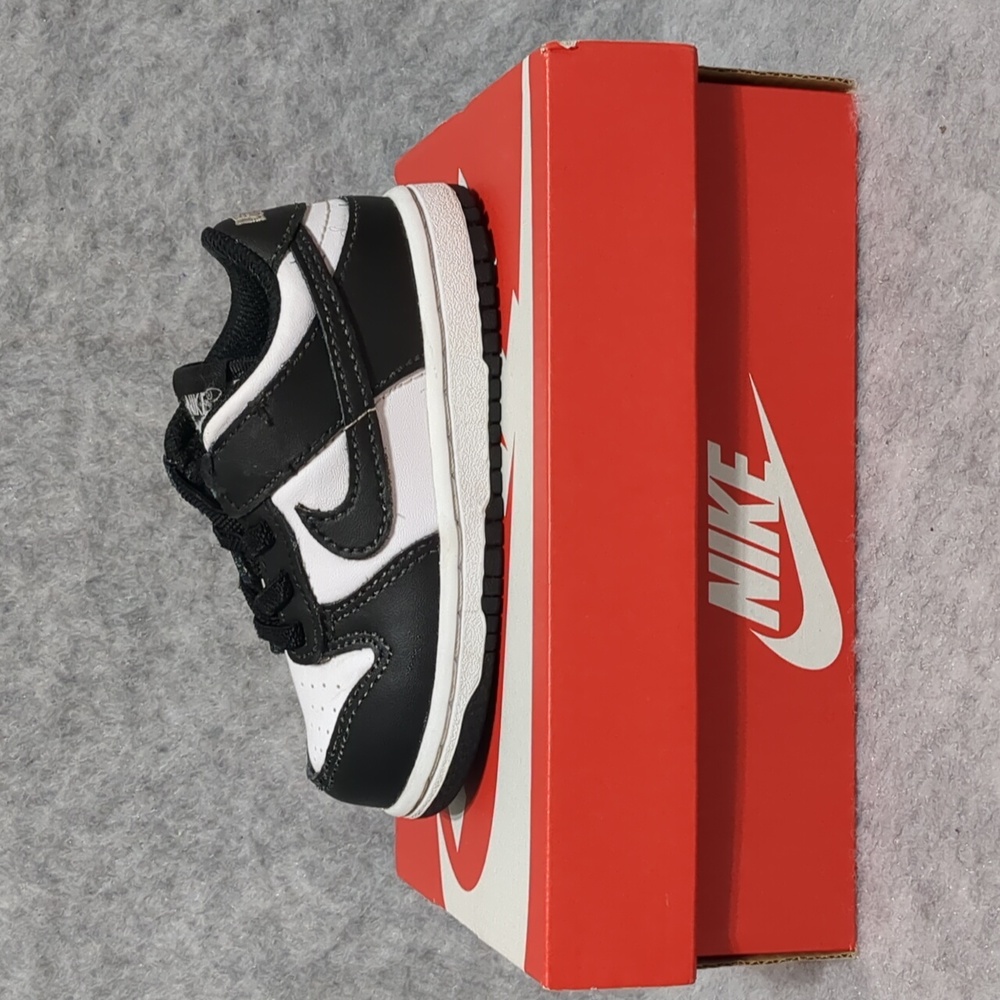 Nike Dunk Low Panda Toddler Shoes Size 7C